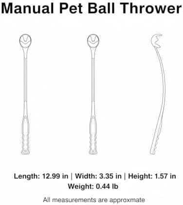 Manual Ball Launcher, 13-Inch Lever Arm for Outdoor Fetch, Lightweight PP Plastic Thrower