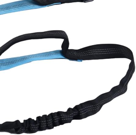 Pssopp Hands Free Dog Leash, 360 Clip (Black + Blue)