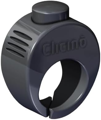 Karen Pryor Extra Large Clicino Clicker Ring for Dogs & Puppies – Hands-Free Dog Training with Ergonomic Finger Ring & Pull-On Closure – Loud, Clear Sound for Effective Behavior Reinforcement (Grey)
