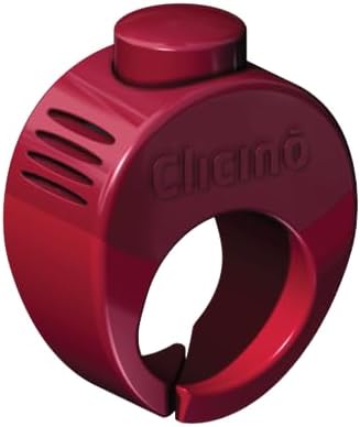 Karen Pryor Extra Large Clicino Clicker Ring for Dogs & Puppies – Hands-Free Dog Training with Ergonomic Finger Ring & Pull-On Closure – Loud, Clear Sound for Effective Behavior Reinforcement (Red)