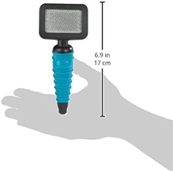 Master Grooming Tools Ergonomic Slicker Brushes — Molded Brushes for Grooming Dogs - Small, 3⅛" x 2½", Teal