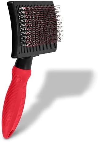 Paw Brothers Self Cleaning Slicker Brush for Dogs and Cats, Dog Brush for Shedding, Slicker Comb for Long Short Haired Pets, Deshedding, Cat Grooming Tool, Large