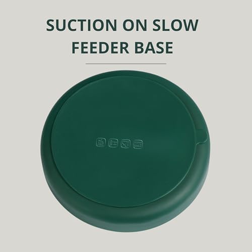 4-in-1 Slow Feeder Dog Bowl and Lick Mat Set, 1 Base and 3 Interchangeable Textured Lids, Suction Base, BPA-Free Silicone, Dishwasher Safe