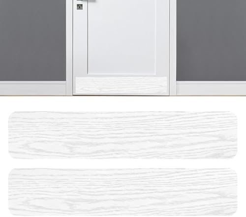 Dog Door Protector from Scratching, Steel Guard, White Oak Woodgrain 6"x30"
