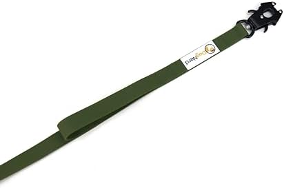 6 FT Silicone Dog Leash - Heavy Duty No Chew, Quick Release/Locking Carabiner for Medium Large Dogs and Police Breeds - Waterproof, Durable, Strong Tactical Leash (6FT, Army Green)