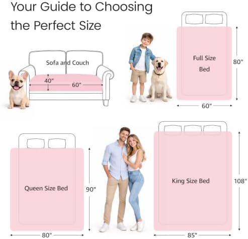 LOOBANI Waterproof Blanket for King Size Bed, Reversible Leakproof 85"x108"