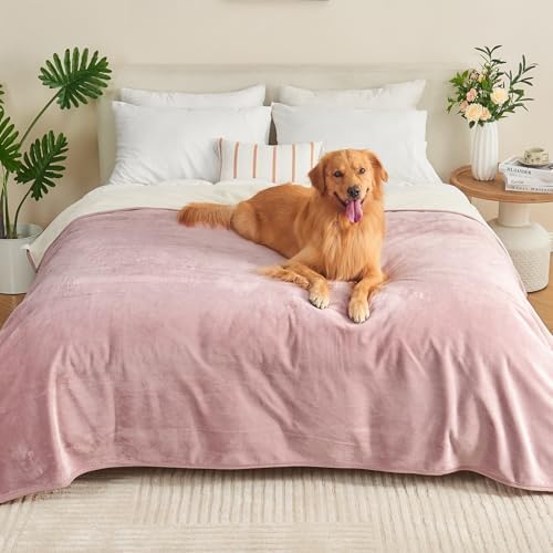 Waterproof Blanket Bed Cover 40"x60" for Adults or Pets, Dusty Pink