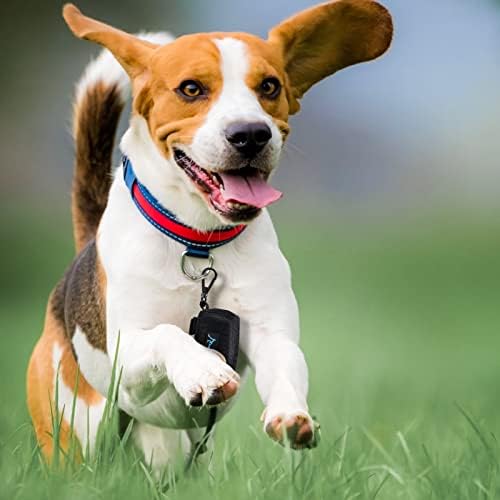 Dog Poop Bag Holder for Leash Black Waste Bag Dispenser with 1 Roll of Poop Bags for Leash Accessory Bicycle