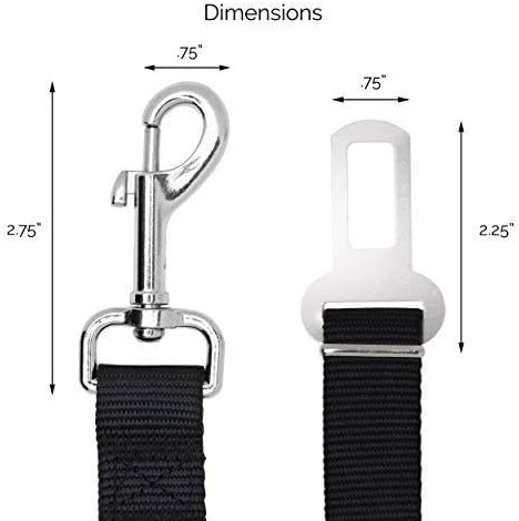 Dog Seat Belt Pet Dog Cat Car Seatbelt Safety Tether - 2 Pack - Adjustable Harness Belts Pet Leash - Heavy Duty Nylon Seatbelts - Universal Fit Cars Truck SUV