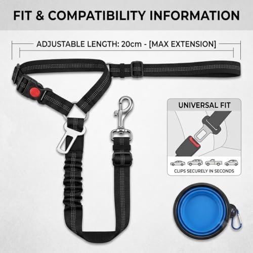Dog Car Seat Belt Retractable Dog Seatbelt for Car