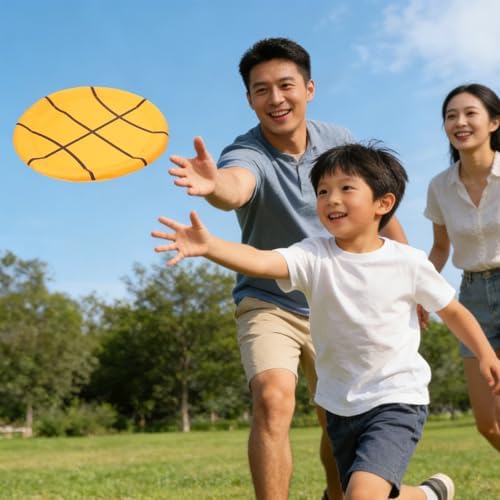 3 Pack Toss Flying Discs for Kids, Throwing Disc Game, Puppy Easy to Learn and Play, Foldable Cooling Fans Bulk for Summer Outdoor Sports Event, 10 Inch
