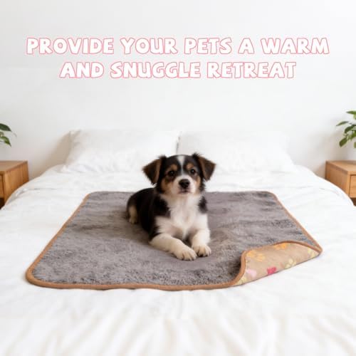 YUEPET 2 Pack Waterproof Dog Blankets, Washable Puppy Blankets 23 x 16 in