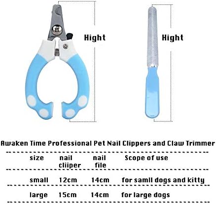 n/m RUOXiAO Dog and Cat Nail Clippers and Trimmer with Safety Guard to Avoid Over Cutting - Sturdy Non Slip Handles for Safe, Small and Large Size for Animals (Pink)