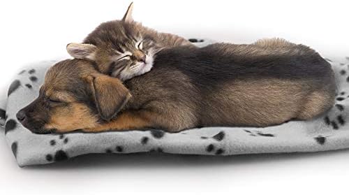 Comsmart Dog Blankets, 6 Pack Fleece Pet Blankets, 24x28 Inches, Grey