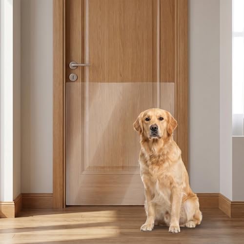 Door Protector from Dog Scratching 118"x7.87" Single Side Adhesive Protector Pet Training Tape Cat Scratch Door Protector for Door Frame Furniture Couch Walls (9.8Ft)