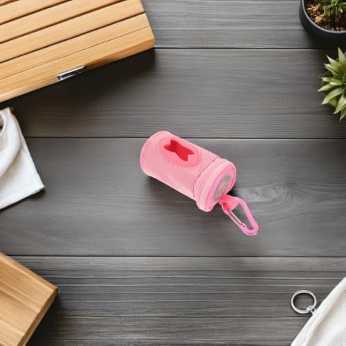 Dog Poop Bag Holder and Quick One-hand Access, Lightweight Oxford Cloth with Tear-resistant Design Pet Waste Bag Dispenser with Clip for Leash for Outdoor Pet Walking
