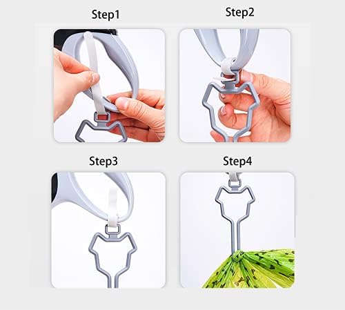 Dog Poop Bag Holder, Waste Bag Holder, Dog Poop Bag Carrier, Hand Free Holder (4 pack, Grey)