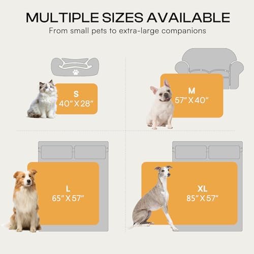 Luciphia Waterproof Dog Blanket, Washable Reversible Flannel Pet Throw
