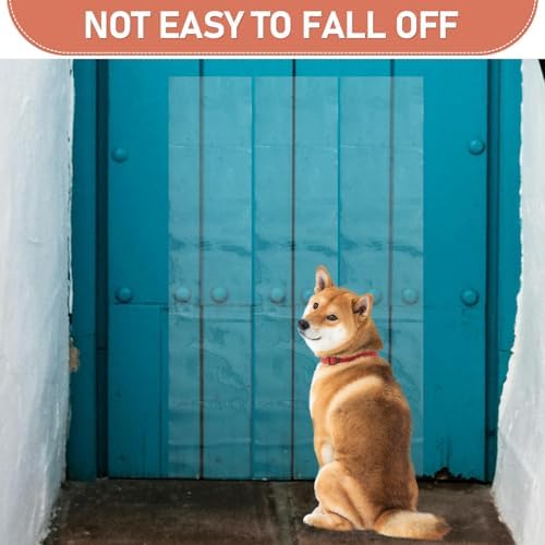 STOBAZA 4pcs Door Scratch Protector Tape for Furniture and Wall, PVC Pet Scratch Deterrent, Sticks Firmly to Surfaces, for Protecting Doors from Cat and Dog Scratching