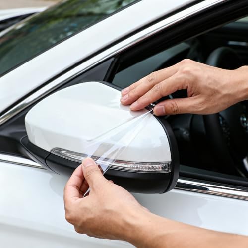 9.84 Ft×7.87 Inch Car Door Protector for Dogs,Clear Invisible Anti-Scratch Car Door Edge Guards with Knife/Scraper/Towel,Waterproof Clear Protective Film for Cars/Truck/SUV