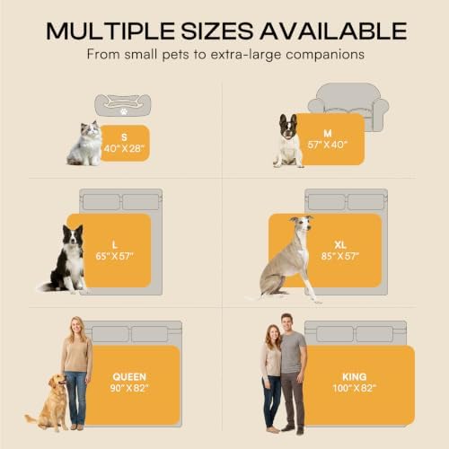 Luciphia Waterproof Blanket for Dog, Washable Reversible Fleece Pet Throw