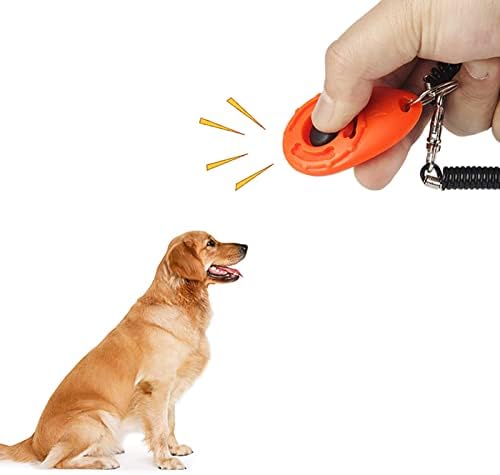 2 Pack Dog Training Clickers, Dog Clicker with Wrist Strap Dog Training Tools, Colorful and Lightweight Pet Clicker Training for Dogs Cats Puppy(Pink+Dark Blue)