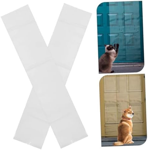 Abaodam 4pcs Transparent Door Scratch Protector Clear Adhesive Tape for Dog and Cat Easy to Install Scratch Resistant Tape for Doors Walls and