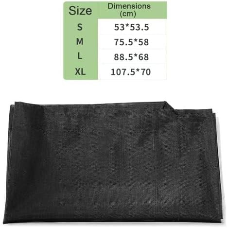 Black Teslin Mesh Replacement Pad for Dog Bed, Durable Breathable Pet Bed Liner, Washable Replacement Mat for Crate, Kennel, Car Seat, Fits Small Medium Large Dogs