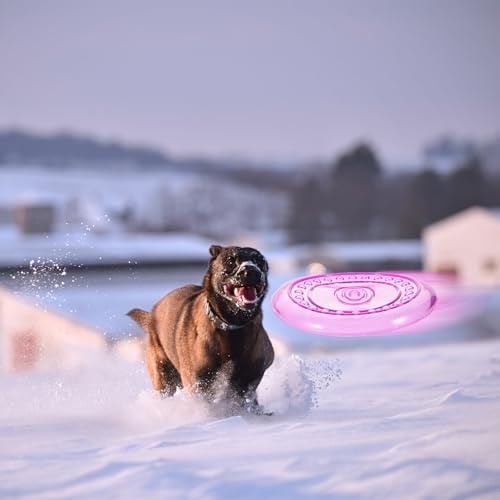 YARNOW Sturdy TPR Dog Flying Disc for Large Dogs Bite-Resistant and Soft Pet Throwing Plate Outdoor Training that Calms Nervousness and Entertains Pets