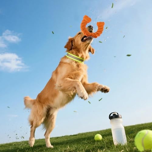 COOLHOOD Natural Rubber Dog Chew Toy with Durability for Aggressive Chewers Promotes Dentals Health Easy
