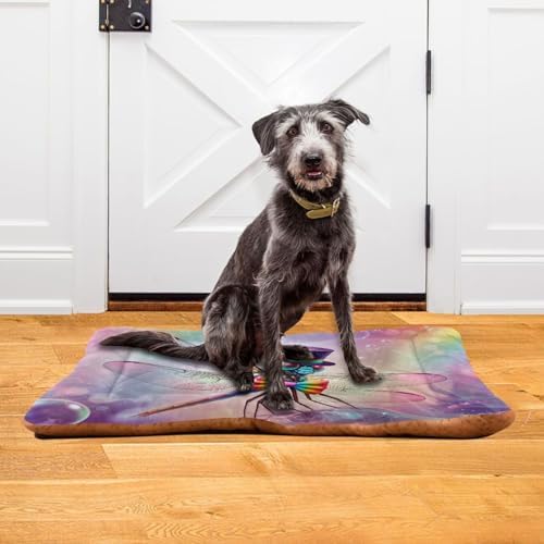 Joko Ivery Hat Bow Tie Pastel Dog Cat Bed for Crate Soft Crate Pad Machine Washable Crate Mat Anti Slip Sleeping Mats for Cats Puppy Dogs Indoor Pet Supplies 36×24 in