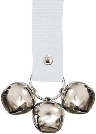 Caldwell's Pet Supply Co. Dog Potty Bells, Dog Door Bell, Bells To Go Outside, Potty Training Bell, Dogs Doorbell, Dogs Potty Doorbell, Ring To Go Pee, All Breed Puppy Training Tool - White (Set of 2)