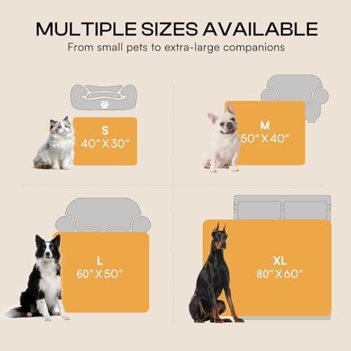 Luciphia Calming Waterproof Dog Blanket, Reversible Faux Fur Pet Blanket