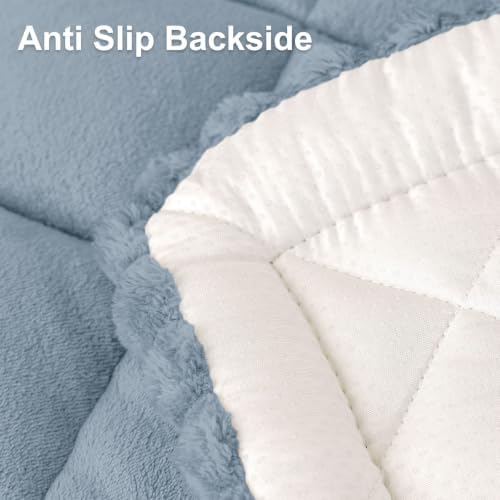 Smiry Non Slip Couch Cover for Dogs, Fuzzy Plush Pet Sofa Protector