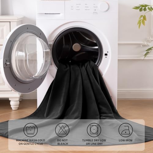 QiyI Reversible Waterproof Blanket for Bed King Size, 80"x90", Black/Grey