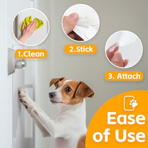 Dog Door Scratch Protector 2-Pack 4 x 16 Heavy Duty Clear PVC Anti Scratch Guard for Doors Walls Furniture Windows, Custom Cut Easy Install & Residue-Free Removal Cat Door Protector