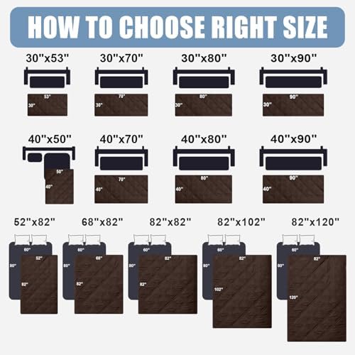 Smiry Waterproof Reversible Pet Couch Covers for Dogs