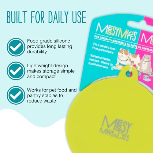 Messy Mutts Silicone Universal Can Cover, Fits 3 Can Sizes, Green