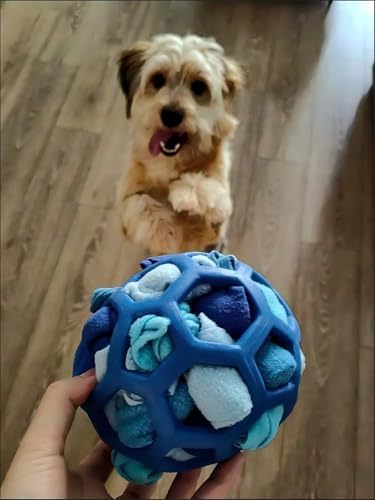 Interactive Snuffle Ball for Dogs | Bite-Resistant Puzzle Toy for Small & Medium Dogs | Enrichment Game for Dogs | Non-Slip & Washable Treat Dispenser (A09)