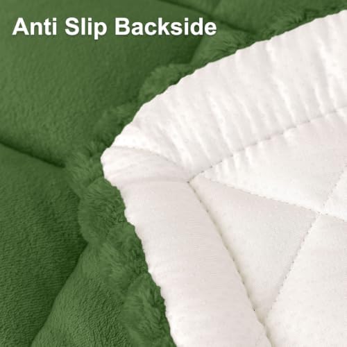 Smiry Non Slip Couch Cover for Dogs, Fuzzy Plush Pet Sofa Protector