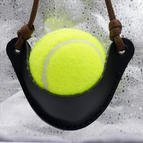 Shepherd Sling Handmade Leather Throwing Old-Fashioned Slingshot Rock Sling Dog Ball Launcher Ball Thrower Dog Tennis Ball Launcher