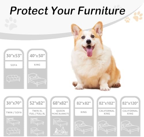 hyha Waterproof Dog Bed Blanket - Soft Pet Blanket & Sofa Cover for Dogs