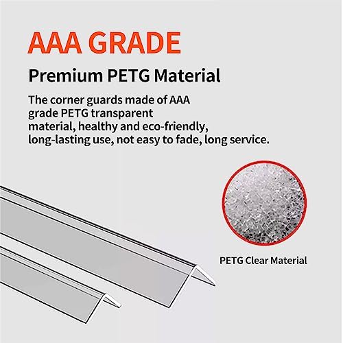 Clear Self-Adhesive Wall Corner Protectors-4 PCS of Corner Guards & Edge Protector for Baby, Furniture, Door, Tables, Cover Sharp Furniture, Easy to Install (3cmx150cm/1.18inx59.1in)