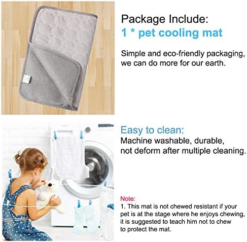 Coppthinktu Dog Cooling Mat for Dogs Self Cooling, Summer Dog Cooling Pad for Small Medium Large Dogs Cats, Pet Ice Silk Blankets Sleeping Mat, Outdoor Dog Self Cooling Crate Mats Washable Portable