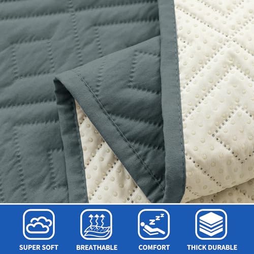2026 Waterproof Sofa Dog Blanket (30"x53") Comfy Loveseat Couch Mat for Pets with Anti-Slip Back, Universal Incontinence Lightweight Liner Pad for Furniture Car Picnic etc Durable Washable, Dark Grey