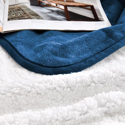 Soft Waterproof Blanket for Bed Couch Sofa, Navy Blue, 60x80 inches