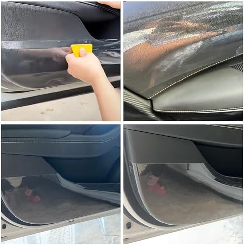 Dog Car Door Protector Anti-Scratch Clear Car Door Panel Cover Waterproof Barrier Shield Edge Guard for Pet Scratch Protection Car Truck SUV Interior Door Window Prevent Dirty Paws and Claws