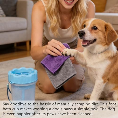 Dog Paw Cleaner and Washer Kit with Towel