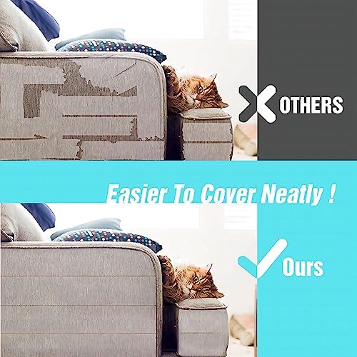 Polarduck Anti Cat Scratch Tape: 3 inches x 30 Yards Cat Training Tape 100% Transparent Clear Double Sided Cat Scratch Deterrent Tape Furniture Protector for Couch, Carpet, Doors, Pet & Kid Safe