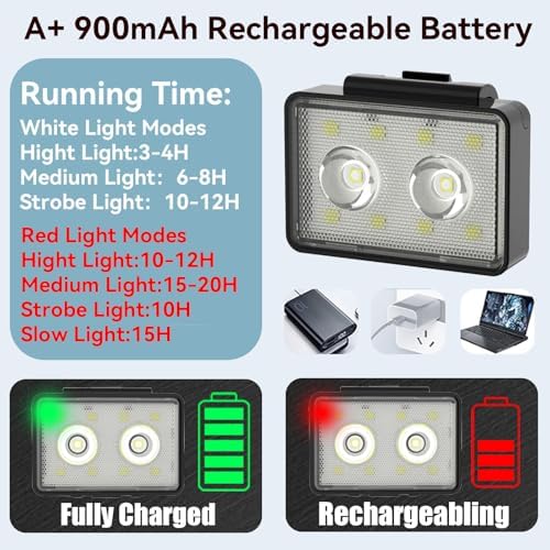 Rechargeable Dog Collar Lights, SUPPENGUIN 3+4 Modes Dog Lights Clip on for Night Walking, Night time, Portable, IP44 Waterproof (Black, 2 Pack)